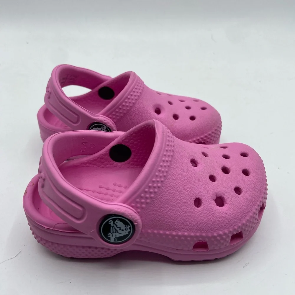 CROCS Pink Water Shoes with Perforated Design